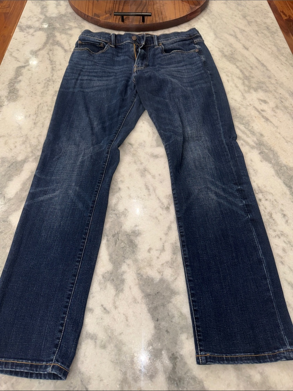 Lucky Brand Men’s Straight Jeans in Dark Blue Wash